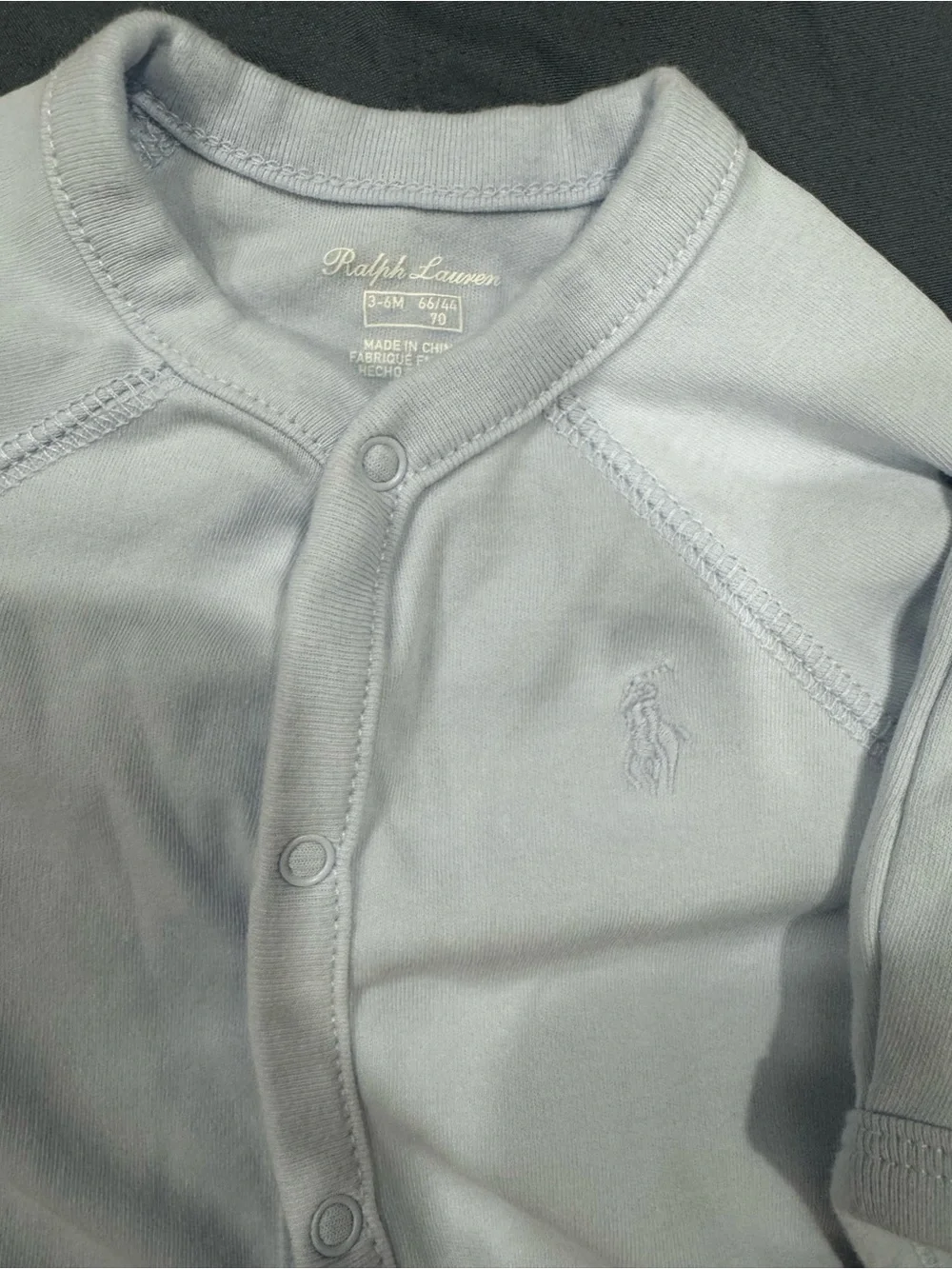 baby boy Ralph Lauren bundle sizes are small on this set